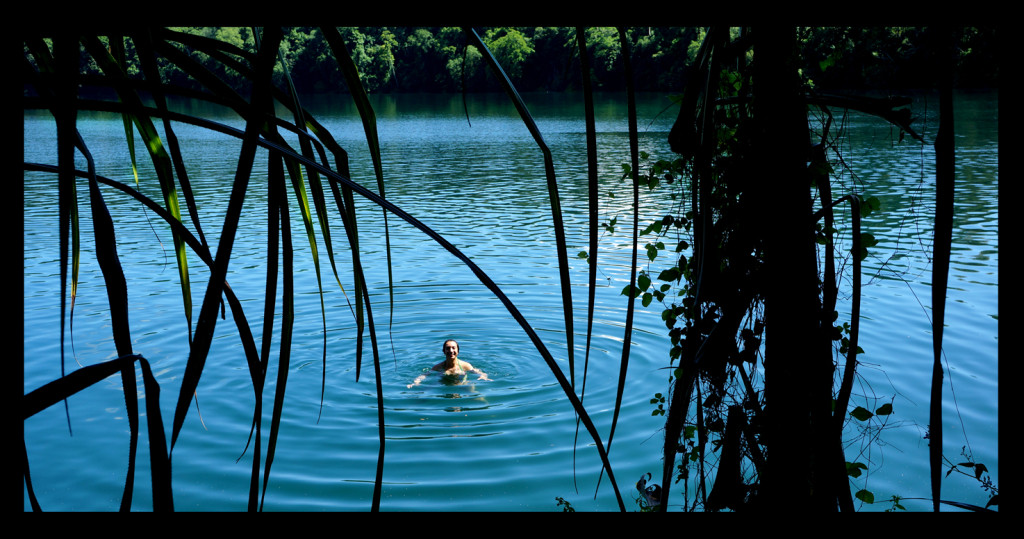 Extinct volcano swimming