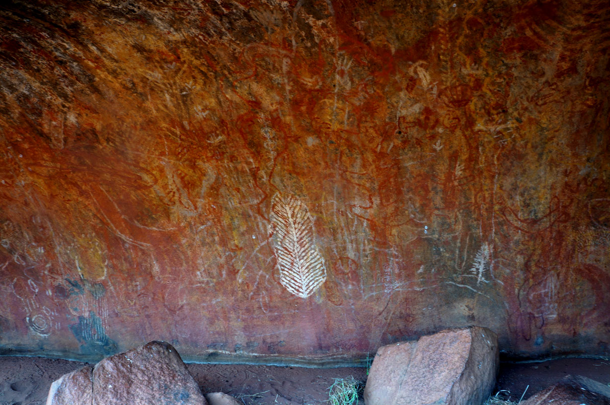 Uluru cave painting, 5000 years old
