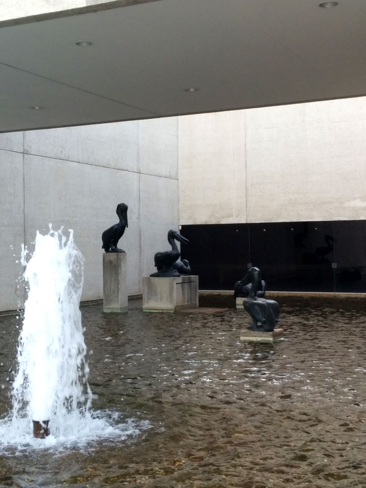 Pelicans as public art