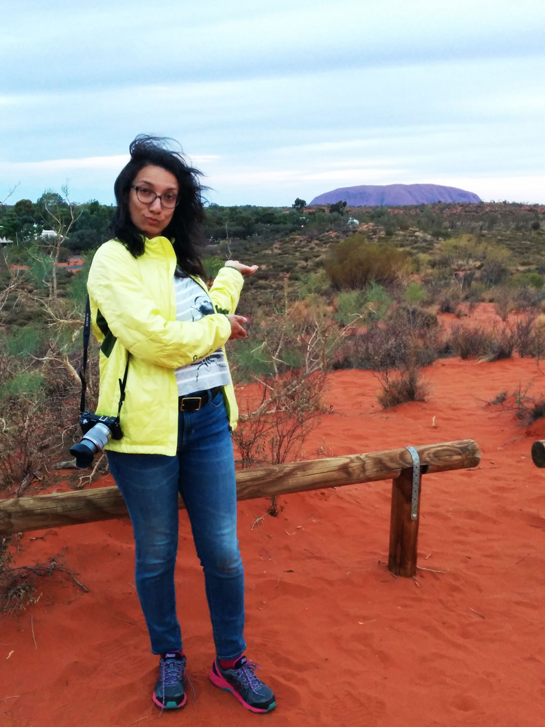 Uluru from the Yulara lookout post