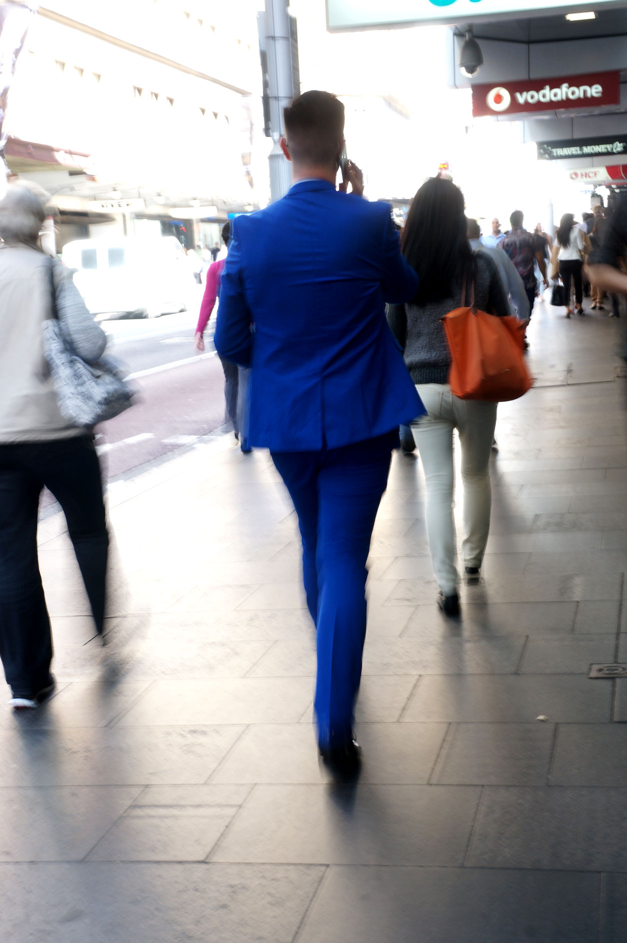 Style Alert! Electric blue flashing through the CBD