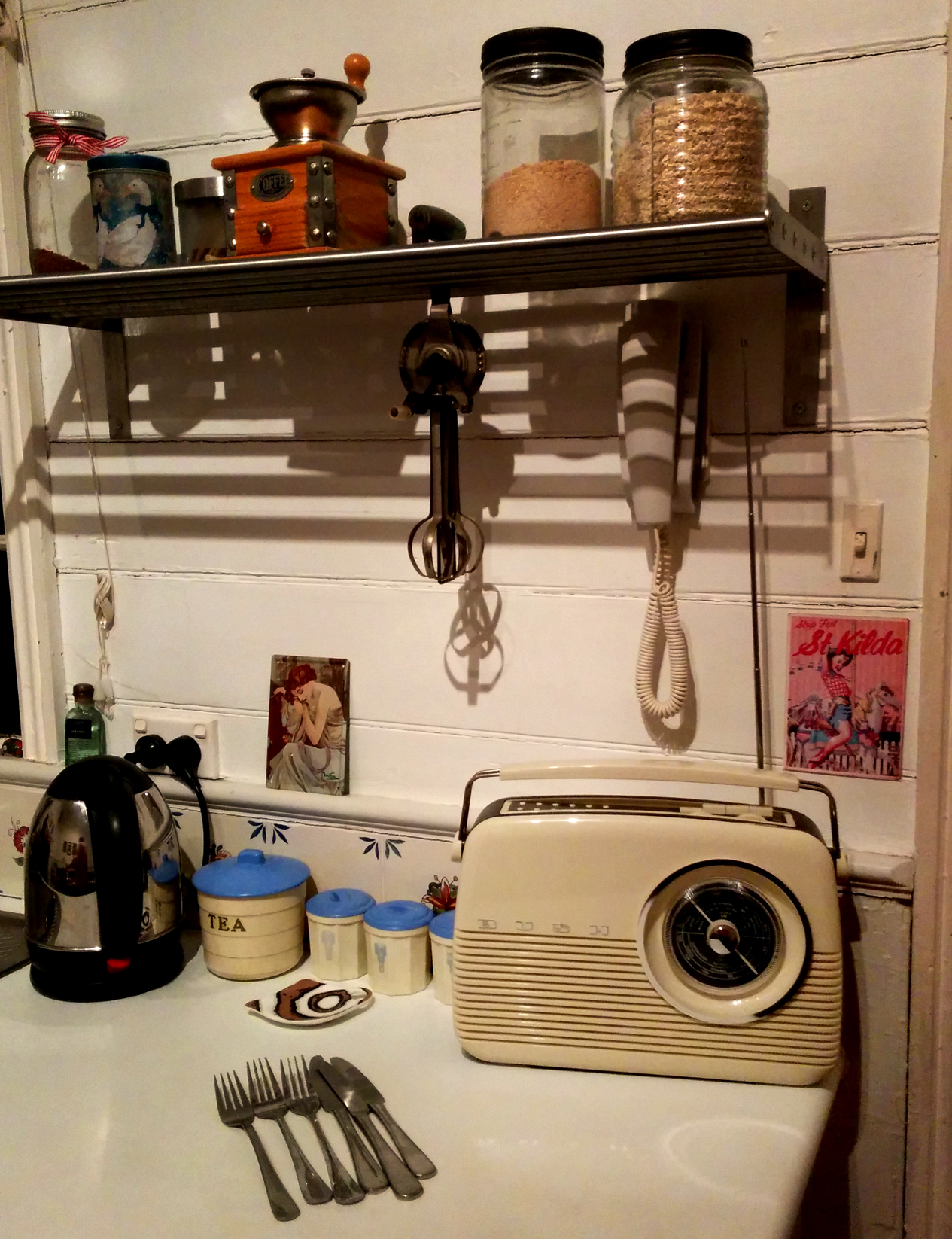 Selena took me to a friend's for dinner on one of our nights together - great food, fabulous conversation, wonderful friend. Super cool kitchen to boot.