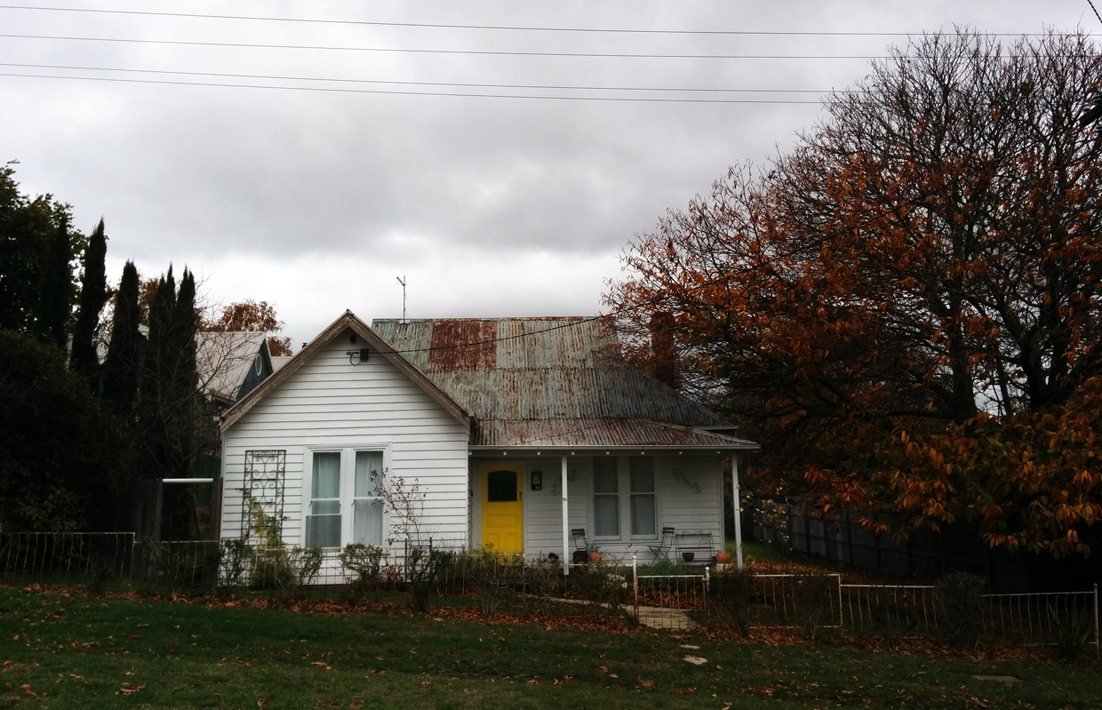 Yellow door house