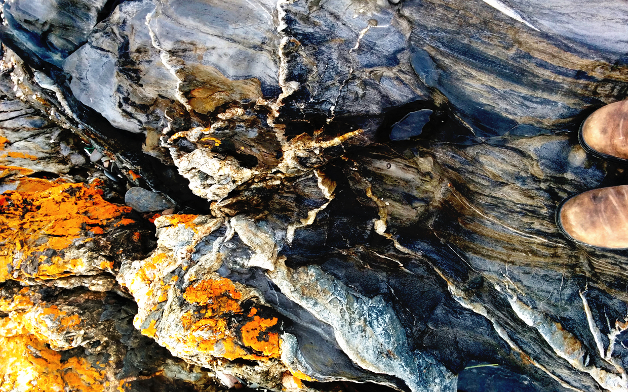My feet on the rock with the cool yellow and orange moss. This is more of a colour study shot. I like these colours.
