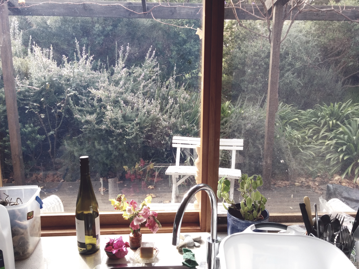 The view from the kitchen sink. I would do the dishes three times a day with this picture greeting me. In fact, this is the background of my phone.