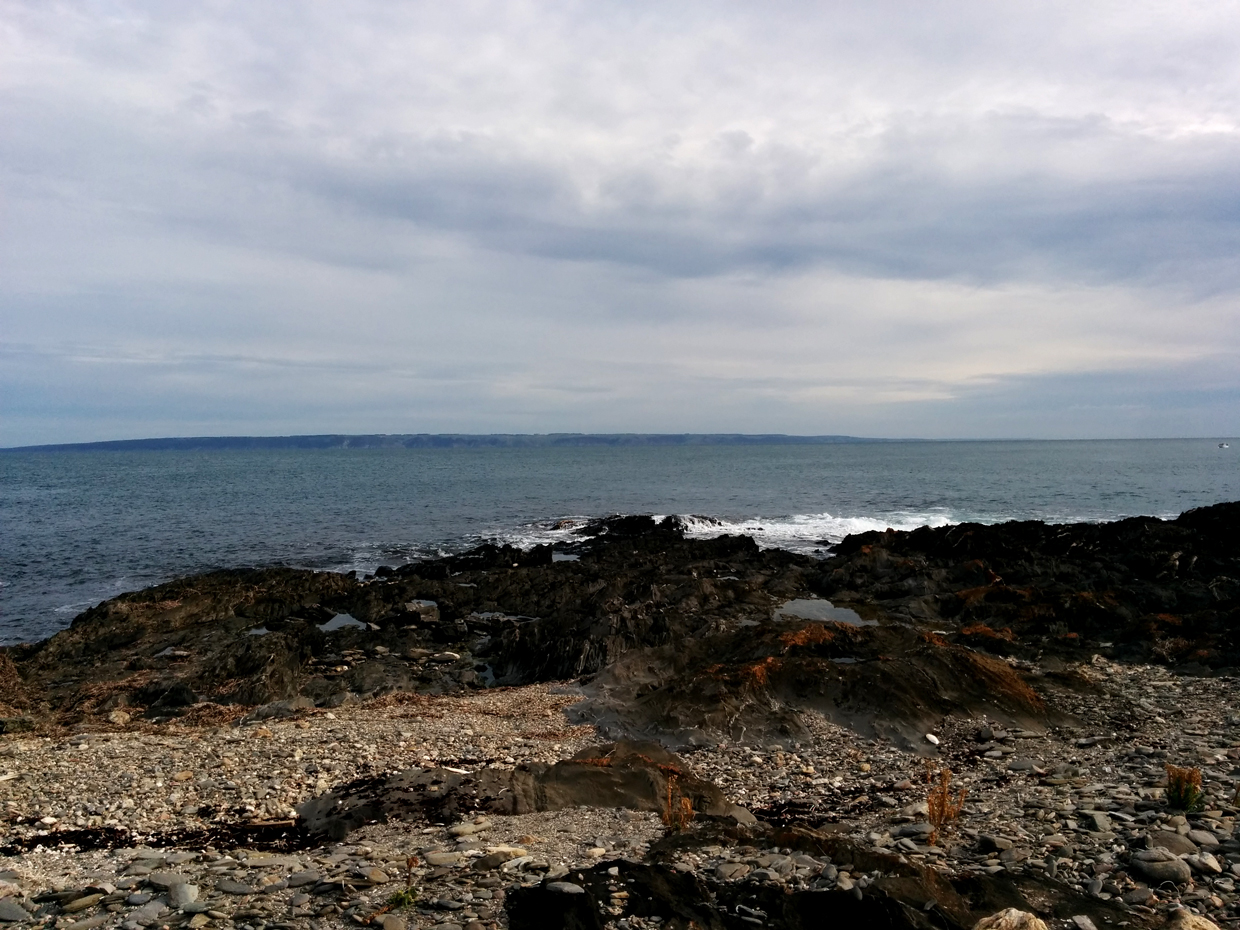 Cove by the sea, this was the site of our little camp