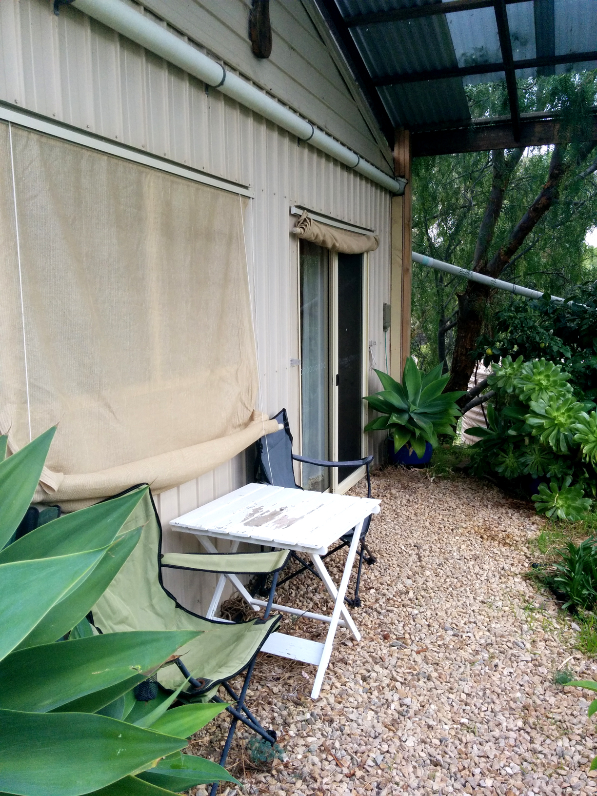 My porch - the back end of the toolshed