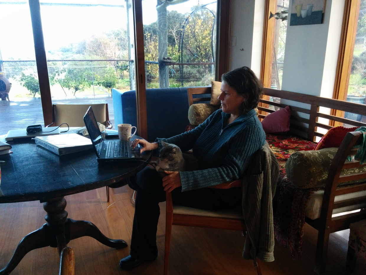 My lovely Ruth, focused on her work.