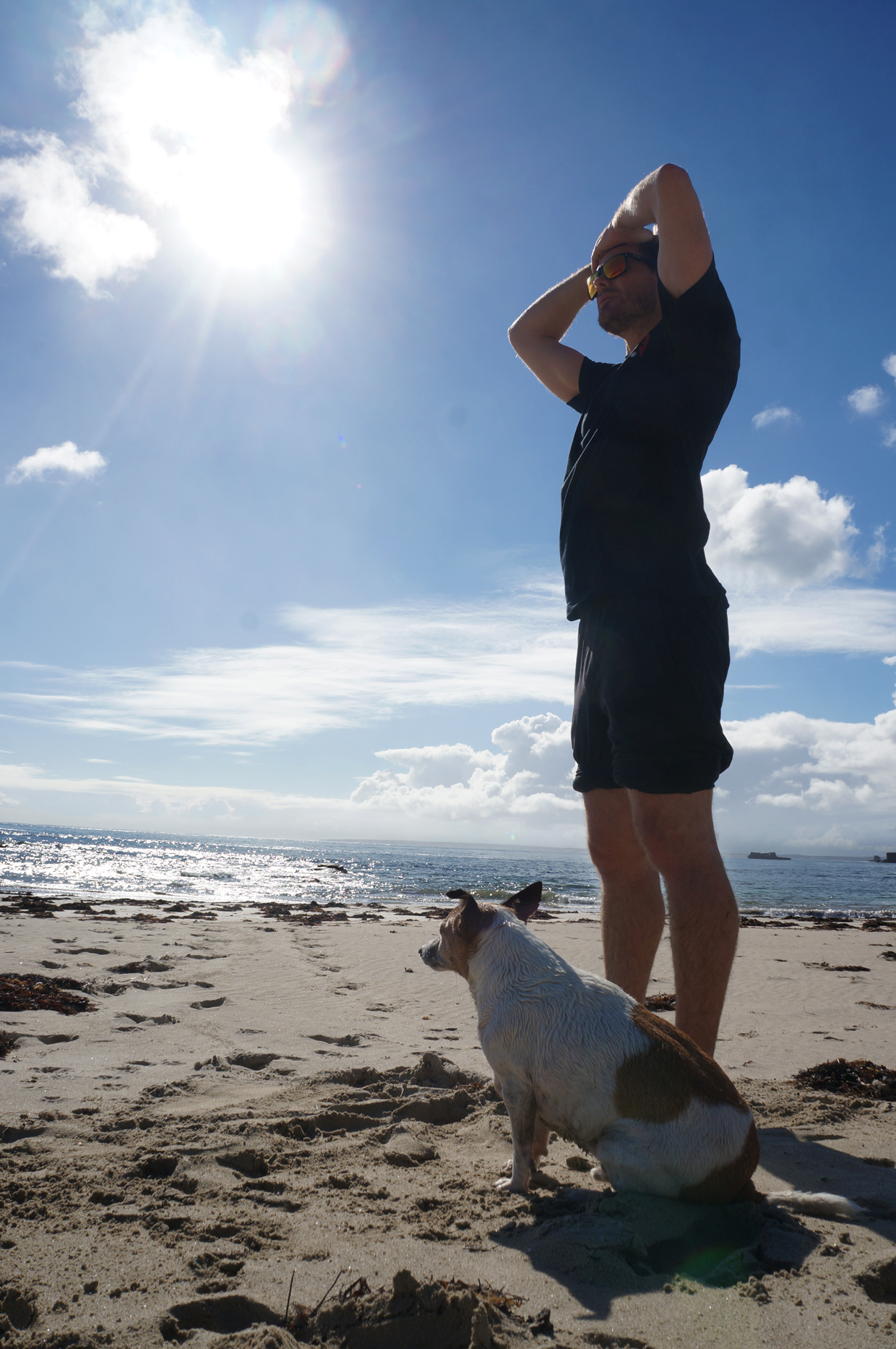 Brad and Jack at the beach