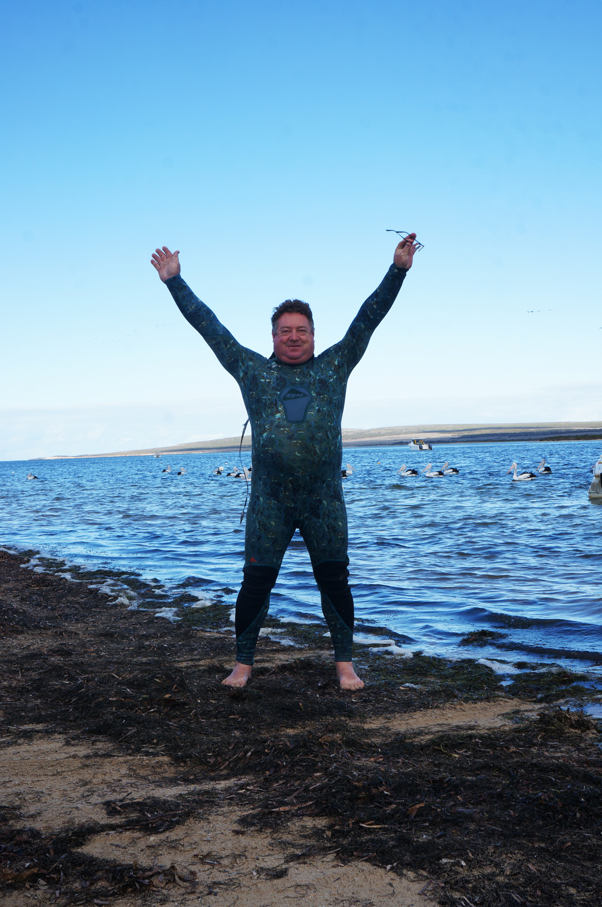 Wayne while looking for seals