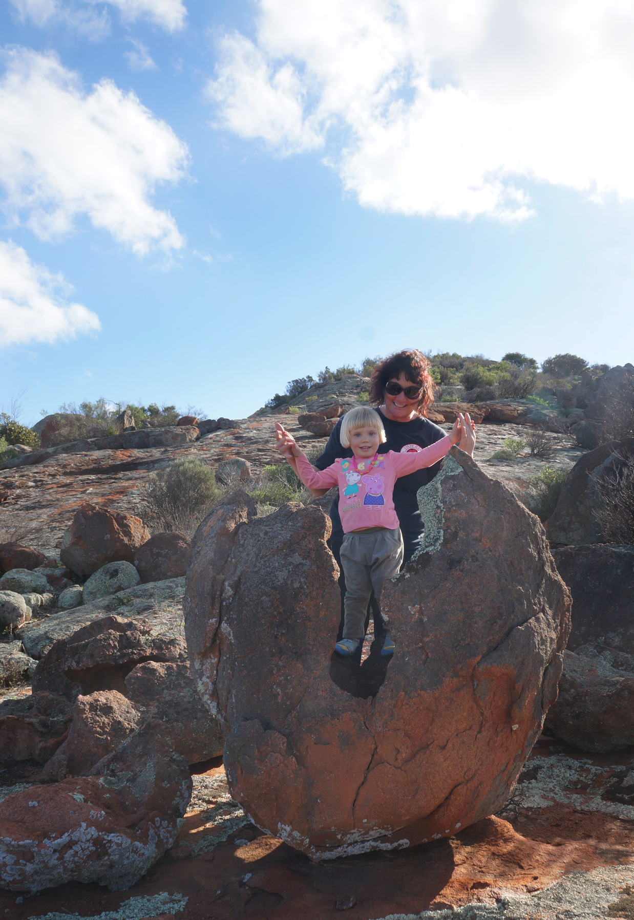 Mareike and Teresa, on a hike through the station post weekend craziness